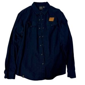 STORMTECH PERFORM Long Sleeve Button Up Shirt Navy Blue‎ XL Mens  in Bangladash